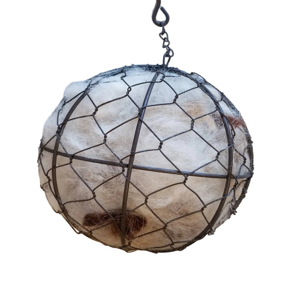 JoyMoreHome Hanging Bird Nest Holder, Ball Shape Reusable Bird Nesting Holder, Gift for Bird Lovers