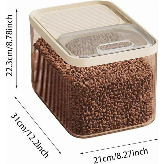 JoyMoreHome High-Capacity Airtight Pet Food Storage Container, For Dog Cat and Other Pet Food Storage Bin with Measuring Cup