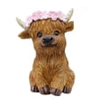 thumbnail image 1 of JoyMoreHome Highland Cow Figurine, Cute Realistic Resin Small Cow Ornament, Gift for Friends and Families, for Tabletop, Shelf, Home, Office, 1 of 7