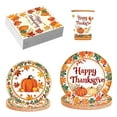 thumbnail image 1 of JoyMoreHome Holiday Theme Disposable Decorative Tableware Set, Include 24 Pcs Cups, 7 Inch Plates, 9 Inch Plates and Napkins, for Home Party, Holiday Gathering, 1 of 9