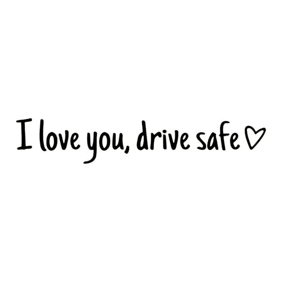 JoyMoreHome I Love You Drive Safe Mirror Sticker, Vinyl Stickers Car Decorative Accessories, for Rearview Mirror and Windows, Bumper Stickers