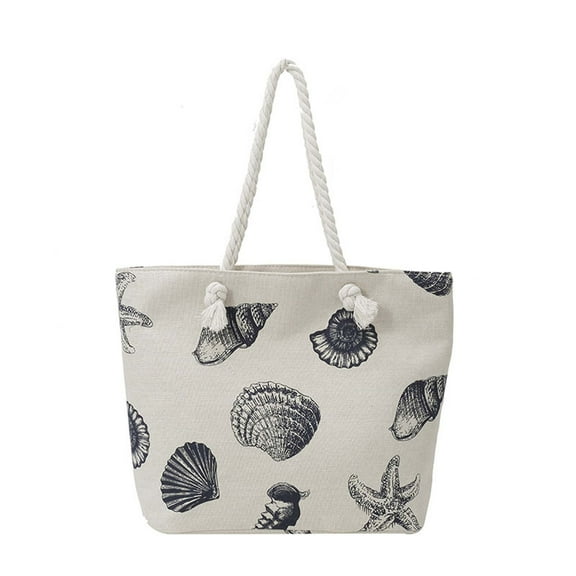 JoyMoreHome Large Beach Shoulder Bags Canvas Tote Water Resistant, for Outdoor Pool Travel and Daily Use