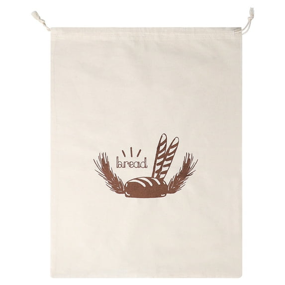 JoyMoreHome Linen Bread Bags for Homemade Bread, Reusable Breathable Bread Storage Bag
