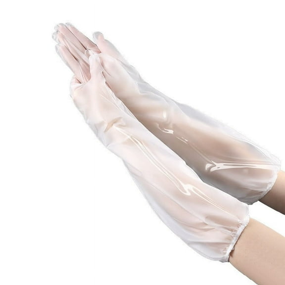 JoyMoreHome Long Sleeve Cleaning Gloves, 10Pcs/Set Reusable & Waterproof Protective Rubber Gloves for Household Duties, Kitchen, Dishwashing, Gardening