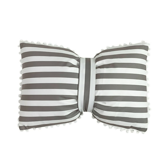 JoyMoreHome Lovely Dots Bow Tie Pillow, Car Sofa Decorative Waist Cushion Throw Pillows Soft Bowknot Plush Cushions