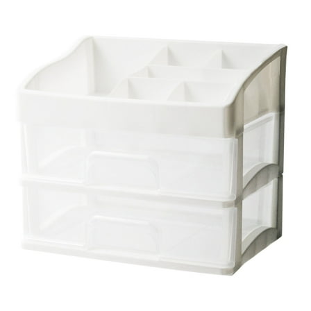 JoyMoreHome Makeup Organizer with Drawers, Plastic Storage Box for Vanity Cosmetic Display Cases, Large Capacity Countertop Storage for Skin Care Products