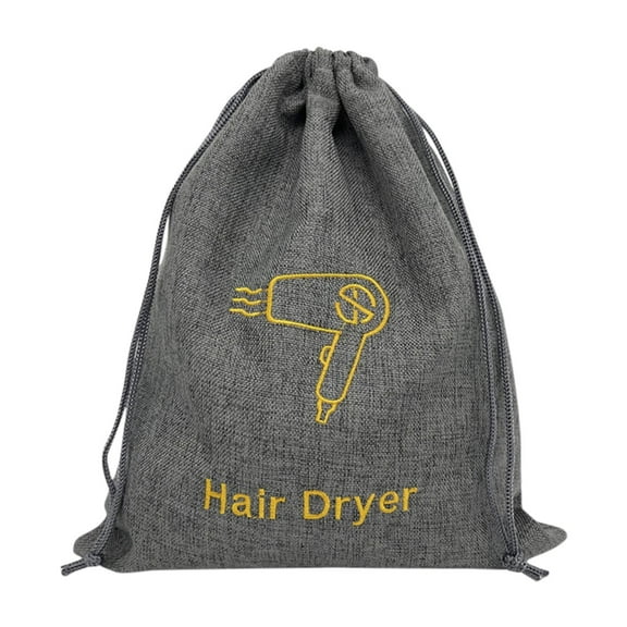 JoyMoreHome Medium Hair Dryer Bags Drawstring Bag Container Hairdryer Bag for Hair Dryer & All Styling Tools, Hairdryer for Use at Home Hotels Travel Bathroom