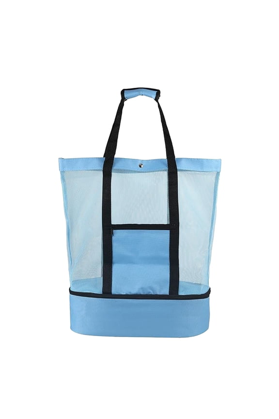 Mesh Beach Bags Sandproof for Pool and Beach Swimming Zipper Waterproof Bag