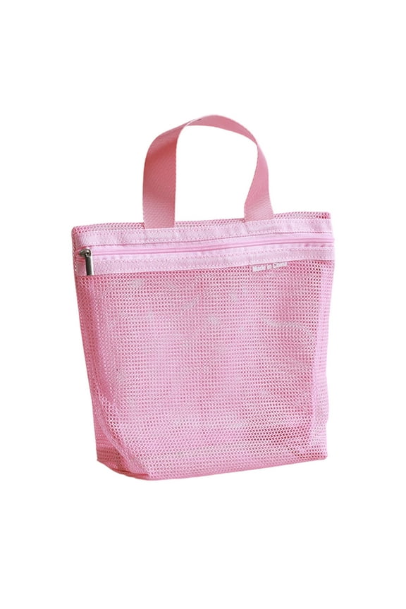 Mesh Shower Caddy Portable Shower Bag for Travel, Gym, Camping – Quick-Dry Hanging Toiletry Organizer with Zipper Pockets for Bathroom Essentials