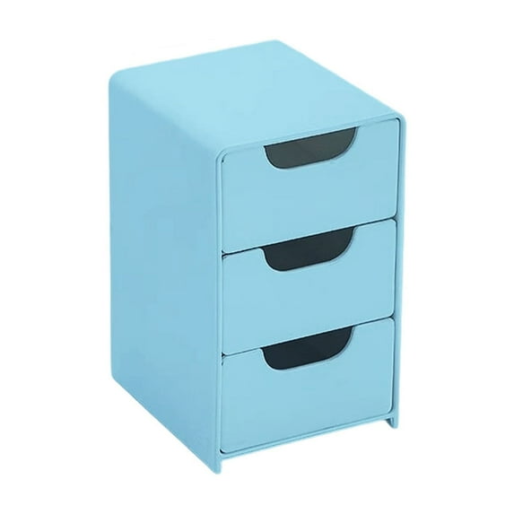 JoyMoreHome Mini Drawer Organizer with 3 Drawers, Multi-Functional Stackable Storage Box for Office Supplies, Makeup, Jewelry, and Bathroom