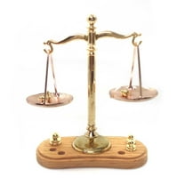 JoyMoreHome Mini Vintage Metal Balance Scale, 1:12 Realistic Mini Scale Model Decor for Office, Tabletop, Home Room