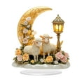 thumbnail image 1 of JoyMoreHome Moon Tabletop Ornament, Sheep Display 2D Plane Housewarming Gift, Interior Design Centerpiece Table Decoration for Living Room, Tabletop & Home, 1 of 9