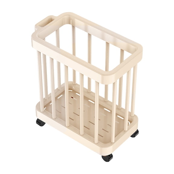JoyMoreHome Multi-Functional Storage Basket with Wheel, Sturdy and Frim, Hollowed Out Storage Basket for Kitchen, Bathroom, Livingroom