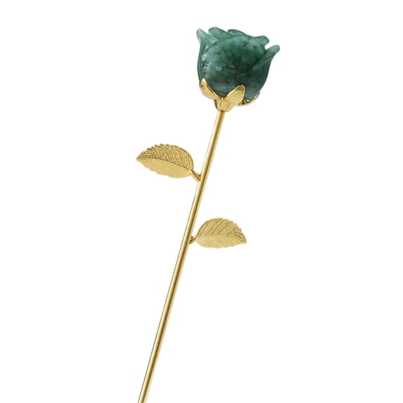 JoyMoreHome Natural Gemstone Crystal Rose with Stem , Gift for Anniversaries, Birthdays, Weddings, and Home Decor