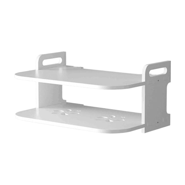 JoyMoreHome No Hole Wall Mounted 2 Tier Storage Rack, Portable Storage ...
