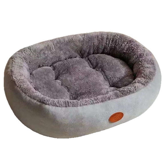 JoyMoreHome Oval Plush Pet Nest, Soft Warm Pet Bed with Non-Slip Bottom, Easy to Clean, for Small Medium Pet