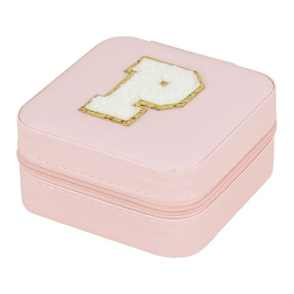JoyMoreHome Personalized Initial Jewelry Box Jewelry Boxes for Travel - Ring Holder Earring Holder Jewelry Organizer Teen Gifts