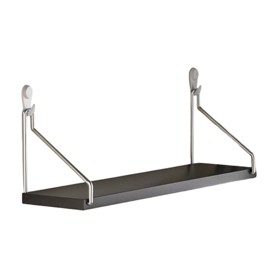JoyMoreHome Punch Free Storage Shelf with Hooks, Wall Mounted Storage Shelves for Living Room, Bedroom, Bathroom, Kitchen