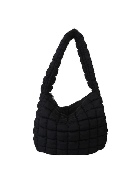 Quilted Tote Bag for Women Puffer Bag Lightweight Padding Shoulder Purse Satchel Handbag Cloud Bags with Zip