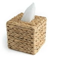 thumbnail image 1 of JoyMoreHome Rattan Tissue Box Cover Square, Wicker Tissue Box Holder Facial Tissues Boxes, Hand Woven Square Tissue Box Cover Tissue Holder for Bathroom Toilet Living Room Kitchen Office Table Desk, 1 of 5