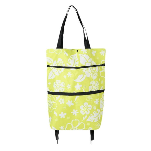 JoyMoreHome Reusable Bags with Waterproof Coating and folding wheels - Foldable Tote Bags for Shopping, Multi-Purpose Storage for Groceries