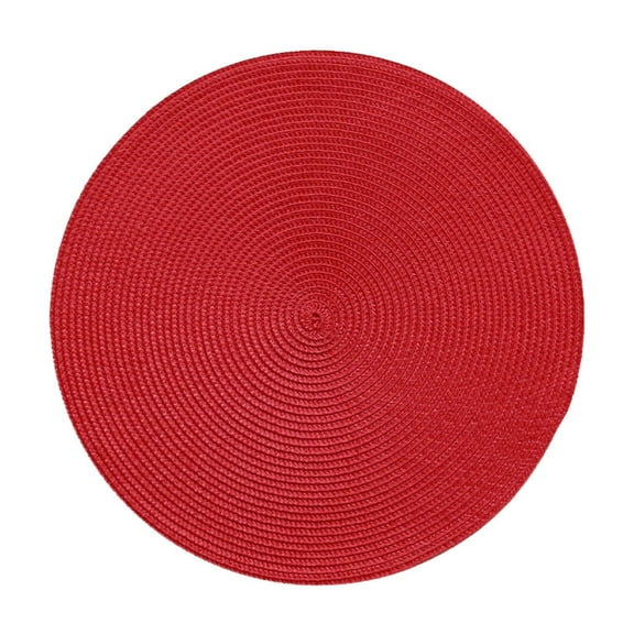 JoyMoreHome Round Braided Placemats Non Slip Heat Resistant Round Table Mats Washable Place Mats for Dinner Party Table Decoration