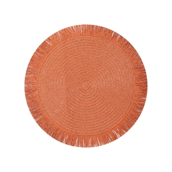 JoyMoreHome Round Cotton Placemat, Woven Washable Table Placemats, Heat Insulation Pad for Kitchen Dining Tables Restaurant