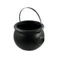thumbnail image 1 of JoyMoreHome S Size Halloween Plastic Cauldron, Black Candy Bowl with Handle, Witch Cauldron Pot Bucket for Halloween Decorations, Halloween Trick or Treat Party Supplies, 1 of 9