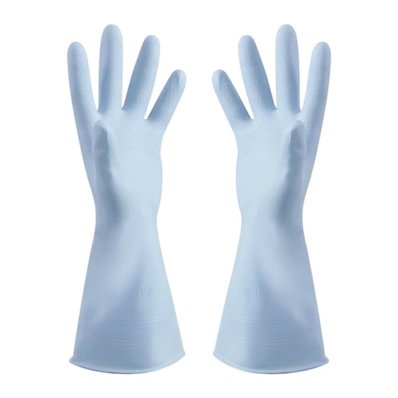 JoyMoreHome S Size Household Gloves with Cotton Liner & Non-slip Grip, Water Resistant Reusable Dish Washing Rubber Gloves for Kitchen & Bathroom Cleaning