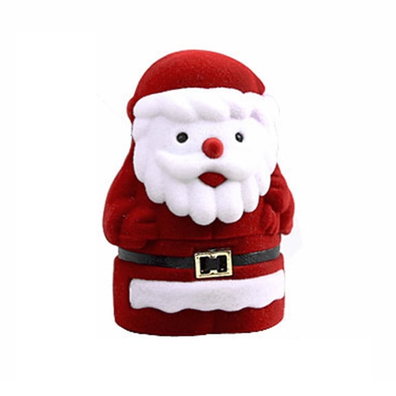 JoyMoreHome Santa Claus Durable Jewelry Box for Rings Earrings Necklaces Brooches and Hair Accessories Holiday for Christmas, Home Desktop Christmas Decoraiton