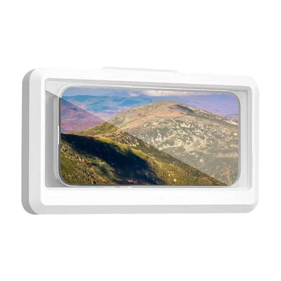 JoyMoreHome Shower Phone Holder Waterproof - 360 Rotatble Adjustable Shower Case Holder, Bathroom Wall Phone Mount Stand Anti Fog Case, Washroom Accessories