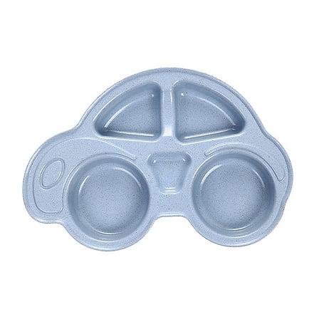 JoyMoreHome Silicone Divided Plates with Fork and Spoon - Portable Non Slip Suction Feeding Plates,BPA Free Dinner Plate