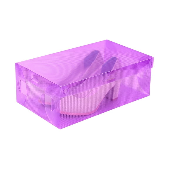 JoyMoreHome Stackable Shoe Storage Box Clear Plastic Shoe Organizer, Foldable Sneaker Box Container with Lids Cabinet Organizer, Home Shoe Storage Supplies