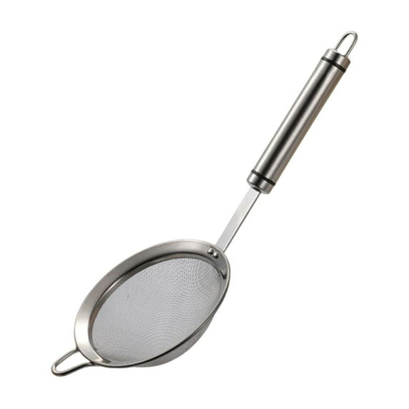 JoyMoreHome Stainless Steel Kitchen Fine Mesh Food Strainer and Hot Pot Skimmer with Long Handle for Skimming, Cooking, Frying, Grease, Gravy and Foam
