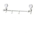 thumbnail image 1 of JoyMoreHome Suction Cup Hooks, No Drill Wall Tower Bar with 4 Hooks, Adjustable Shower Towel Rack Hand Towel Holder Coat Hooks for Bathroom, Kitchen, Bedroom, 1 of 7