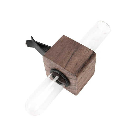 JoyMoreHome Test Tube Vase Fridge Decor Beechwood Fridge Plant Propagation Station, Mini Glass Refrigerator Vase, Cube Bud Glass for Home Decoration, Flower Display