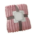 thumbnail image 1 of JoyMoreHome Throw Blanket Size – 27.55×39.37 Inch, Wide Stripe, Soft, Plush, Fluffy, Fuzzy, Warm, Cozy, Throw for Couch, Bed, Sofa, Flannel Blanket, 1 of 6