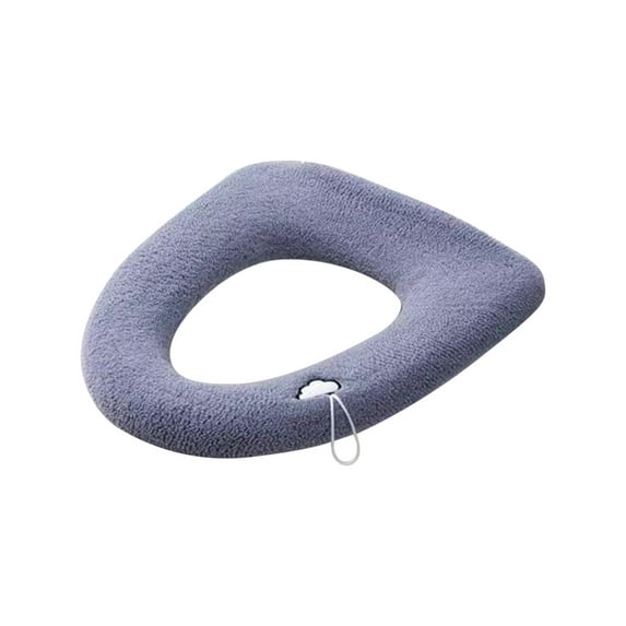 JoyMoreHome Toilet Seat Cover Cushion Pads, Bathroom Soft Toilet Seat Cover Pad Warm with Retaining Ring Universal Fit Machine Washable,Thicker Stretchable Washable