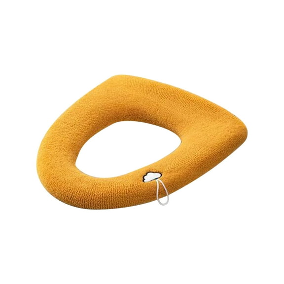 JoyMoreHome Toilet Seat Cover Cushion Pads, Bathroom Soft Toilet Seat Cover Pad Warm with Retaining Ring Universal Fit Machine Washable,Thicker Stretchable Washable