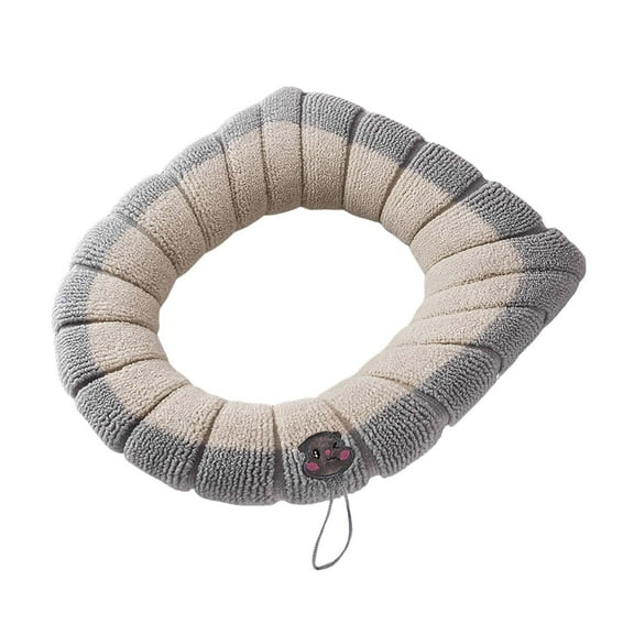 JoyMoreHome Toilet Seat Covers Soft Toilet Seat Warmer Cushion with Handle Thick Stretchable Washable Bathroom Toilet Seat Cushion Fits Oval Toilet Seat, Toilet Seat Covers