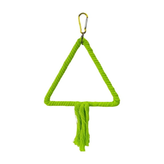 JoyMoreHome Triangle Bird Rope Swing Perch, Safe to Climb and Chew, Bird Cage Toy Accessory, Great for Bird Pet