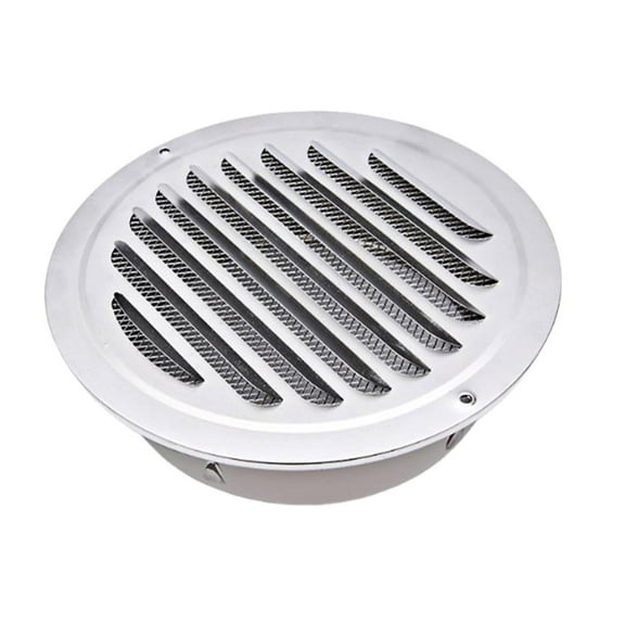 JoyMoreHome Universal Louvered Vent Cover - Wall Mountable Louvered Duct Termination - Steel Wire Screen - Air Intake and Exhaust Vent