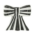 thumbnail image 1 of JoyMoreHome Valentine Day Bow Shape Ceramics Candlestick, Decorative Striped Candle Holder, for Holiday Party, Tabletop, Fireplace, 1 of 6