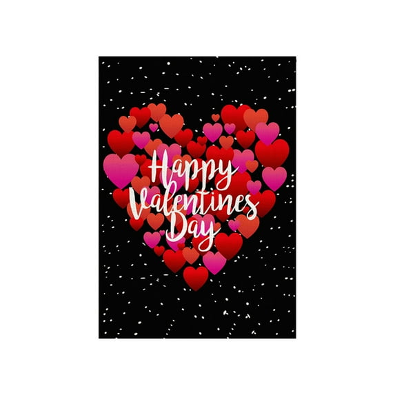 JoyMoreHome Valentine Day Burlap Garden Flag, 11.8x17.7 Inch Valentine Theme Double-Sided Decorative Flag for Garden, Yard, Wedding, Lawn, Outdoor Flag Decor