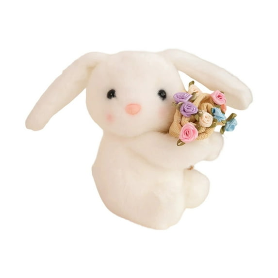 JoyMoreHome Valentine Day Plush Doll Embracing Rose Decor, Cute Stuffed Animal, Gift for Friends and Families