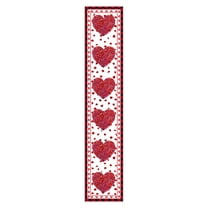 JoyMoreHome Valentine Day Theme Printed Table Runner, Easy to Clean and Maintain, 13x71 Inch Tabletopcloth Decor, for Livingroom, Kitchen, Dining Table