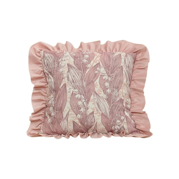 JoyMoreHome Velvet Ruffle Throw Pillow Covers, Decorative Pillowcases 18x18 Inch Solid Color Cushion Cover for Living Room Sofa Bed Couch