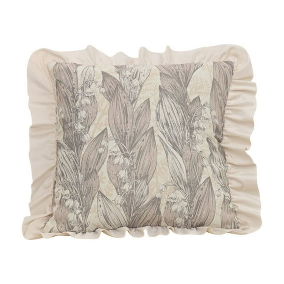 JoyMoreHome Velvet Ruffle Throw Pillow Covers, Decorative Pillowcases 18x18 Inch Solid Color Cushion Cover for Living Room Sofa Bed Couch