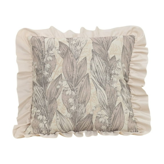 JoyMoreHome Velvet Ruffle Throw Pillow Covers, Decorative Pillowcases 18x18 Inch Solid Color Cushion Cover for Living Room Sofa Bed Couch