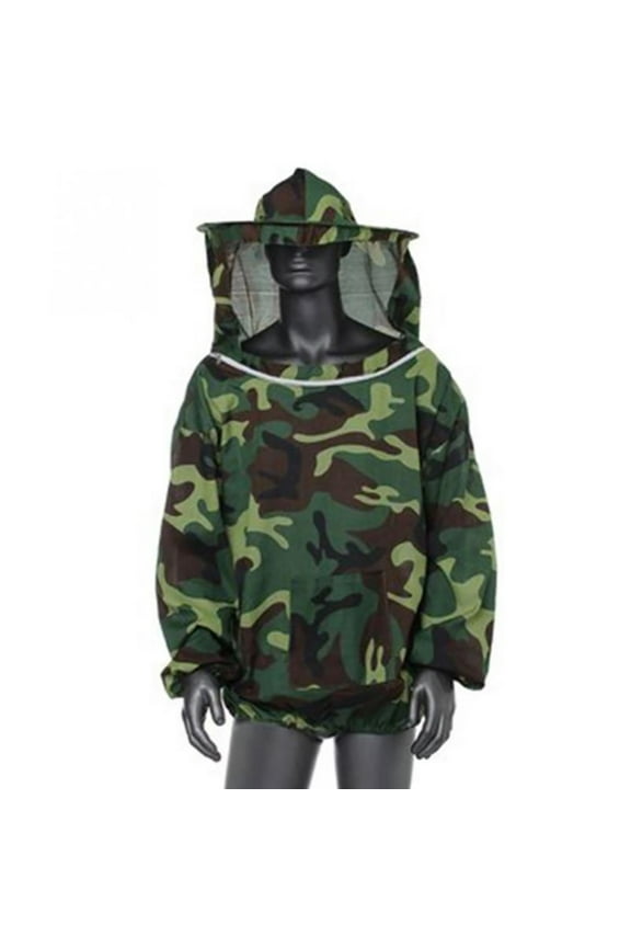 Ventilated Beekeeping Jacket with Round Veil, Lightweight Breathable Airmesh Fabric, Comfortable Protective Bee Safety Gear